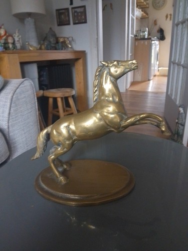 Vintage brass rearing - brass,