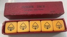 VINTAGE POKER DICE GAME (5