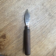 Antique Brass Tool With Wooden Handle And Brass Blade, Possibly Ink Scraper