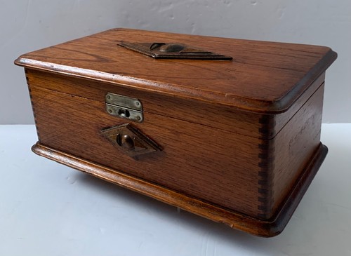 Antique wooden cigar box - wooden,