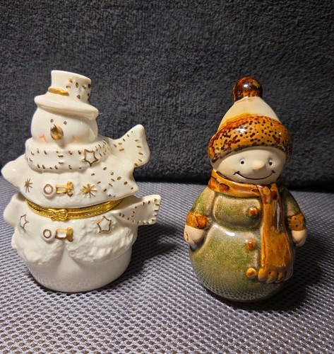 Snowman trinket box and - box,