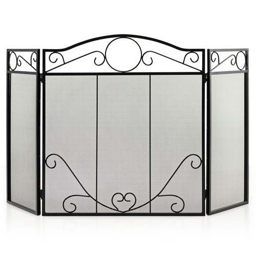 Panel fireplace screen - screen, cover