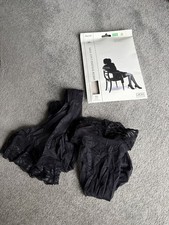 Boots Black Sheer Nylons Lace Tops Stockings Hold Ups - One Size