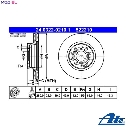 Brake disc 0322 0210 - brake,