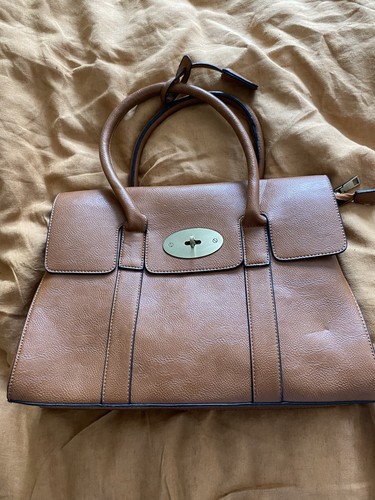 Large brown handbag with - brown,