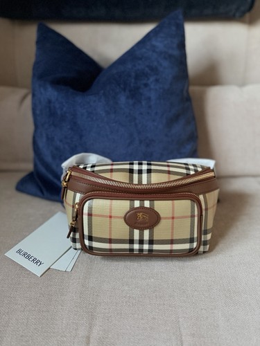 Men burberry check belt - men’s,