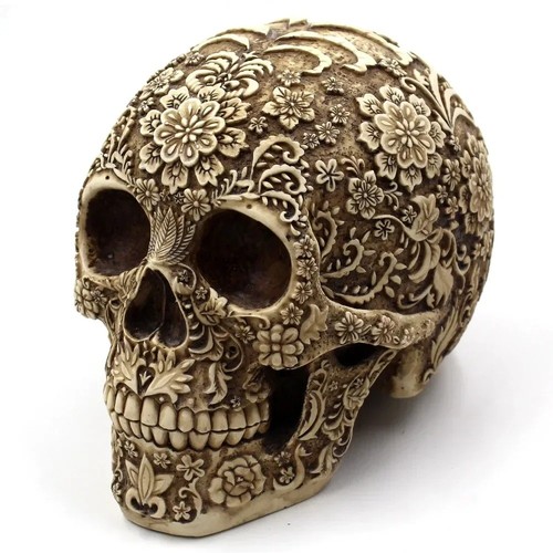 Sugar skull figurine - sugar,