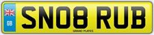 RUBY SNOB NUMBER PLATE SN08