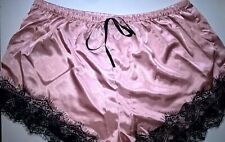 Sexy Pink SATIN with Black Lace Trim FRENCH Knickers CD TV Sissy 34" - 42" +