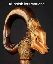 Hand craved ram handle wooden