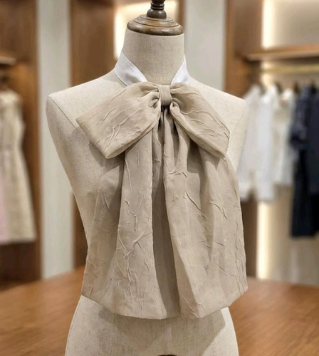 Beige taupe crinkle - taupe, voile