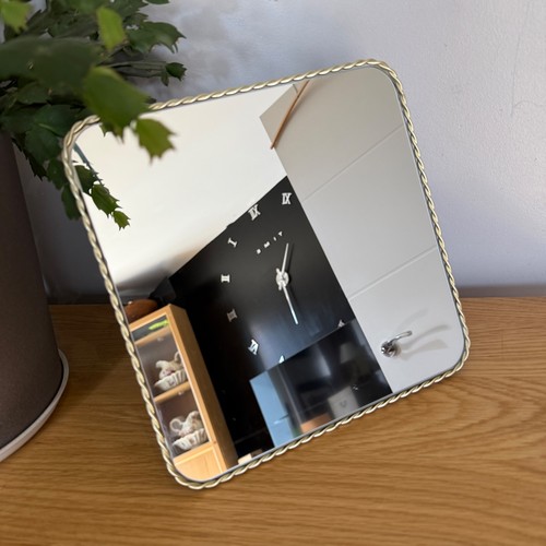 Vintage square tabletop mirror - vintage,