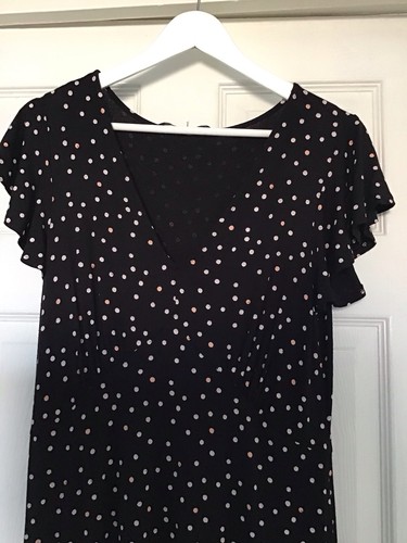 Ladies jersey black dress - black, with