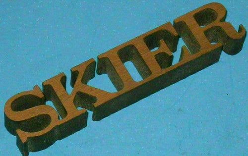 Skier wood wooden laser cut - skier,