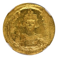 Byzantine AD 602-610 AV Solidus Phocas NGC MS