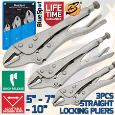 Locking Pliers Mole Grips Adjustable Wrench Vice Grips Pliers Straight Jaws 3pcs
