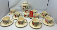 J&G Meakin Rowan Teapot, Teacups & Saucers Made In England  AC3