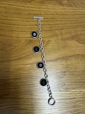 Emporio Armani Mens Sterling Silver Charm Bracelet 19cm