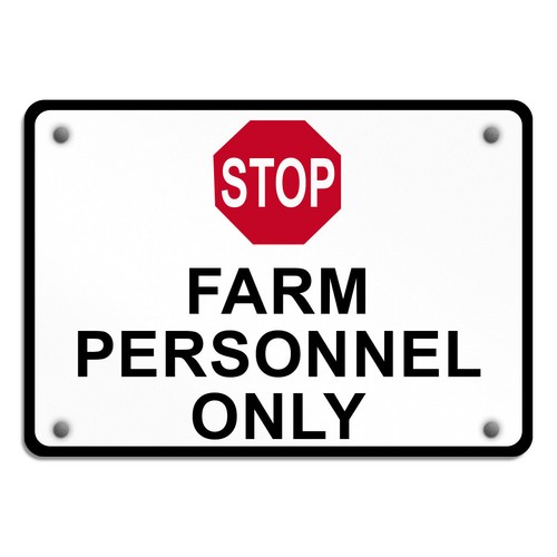 Horizontal metal sign stop - horizontal,