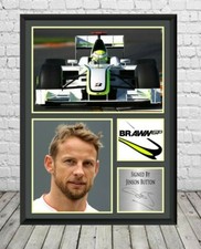 Jenson Button Signed Photo Print Poster Formula One Brawn GP Memorabilia