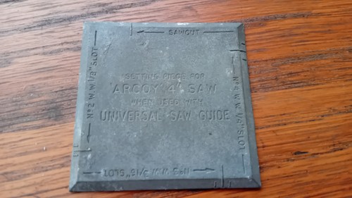 Arco saw setting piece - arco,