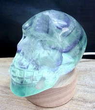 Crystal Fluorite Skull Carving