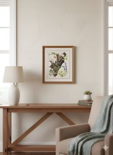 Framed Marjorie Blamey Bird & Insect Print – Hand-Signed, Mounted & Framed