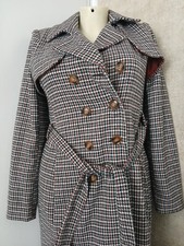 DEPT 19 BROWN/BLACK CHECKED  COAT SZ 10