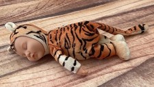 Anne Geddes Sleeping Baby Doll Plush Tiger Beanie