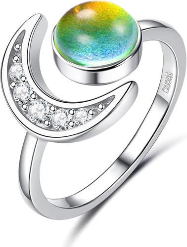 925 sterling silver mood ring - 925,