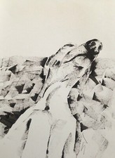 Caught Napping - Original signed Ink drawing of a Whippet Greyhound Lurcher 
