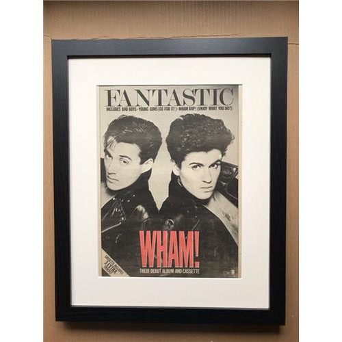 Wham fantastic poster - wham, (framed)