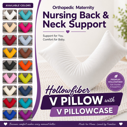 Shaped orthopedic pillow - v,