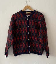 James Pringle Weavers Vintage Mohair Blend Cardigan Golf Size M UK 10 12 14