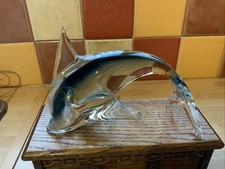 Glass dolphin ornament - glass,