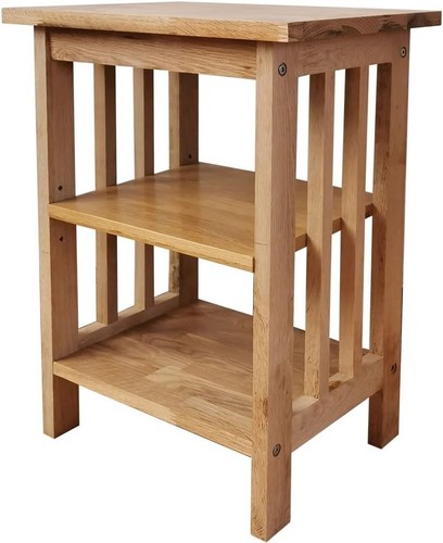 Side table storage shelves - side,