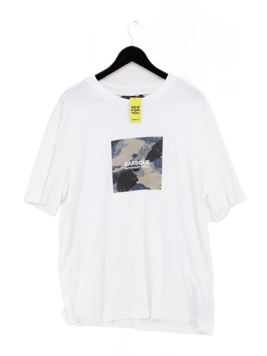 Barbour men shirt xl white - men's, t-shirt
