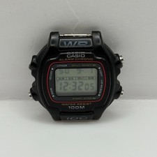 Vintage Casio W-726 Men’s Quartz Alarm Chronograph Watch Black Working 42mm