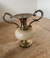 VINTAGE GOLD PLATED ONYX VASE