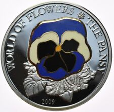 Silver Coin Cook Islands, 5 Dollars, 2009, Pansy
