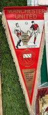 1968 Manchester united Football Pennant Collectible, Memorabilia, Rare, Retro