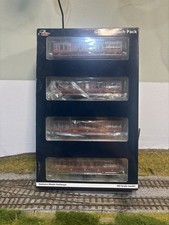 Hattons Genesis Coach Pack of 4 LMS 4-Wheel and 6-Wheel Coaches with Lights