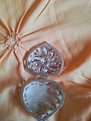 Heart shaped silver tone - shaped,
