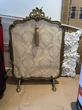 Vintage ornate fire screen - vintage,