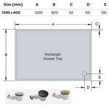 30mm-45mm Rectangle Shower