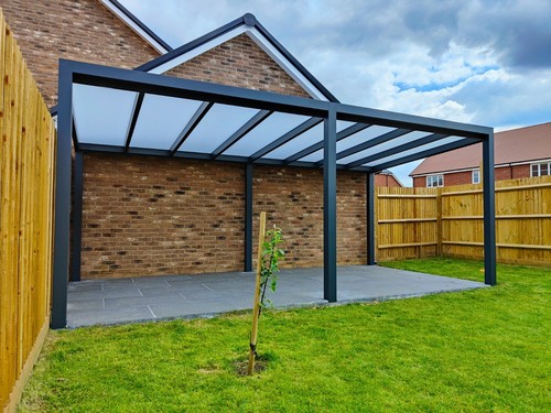 Freestanding aluminium canopy - freestanding,