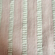Pink Stripe White Cotton Blend