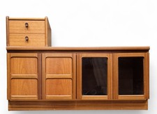 NATHAN SQUARES TEAK MEDIA CABINET HI FI CABINET MID CENTURY RETRO C1970s RARE