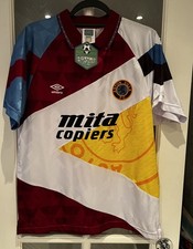 Aston Villa 1990-93 Tri-Colour Edition Shirt - Medium - Retro Score Draw
