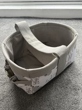 Grey Nappy Caddy Organiser - baby essentials 